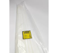 Нейлоновый хомут ЭЛЕКТРОБС 9x1200 мм, стандартный, цвет белый 20032