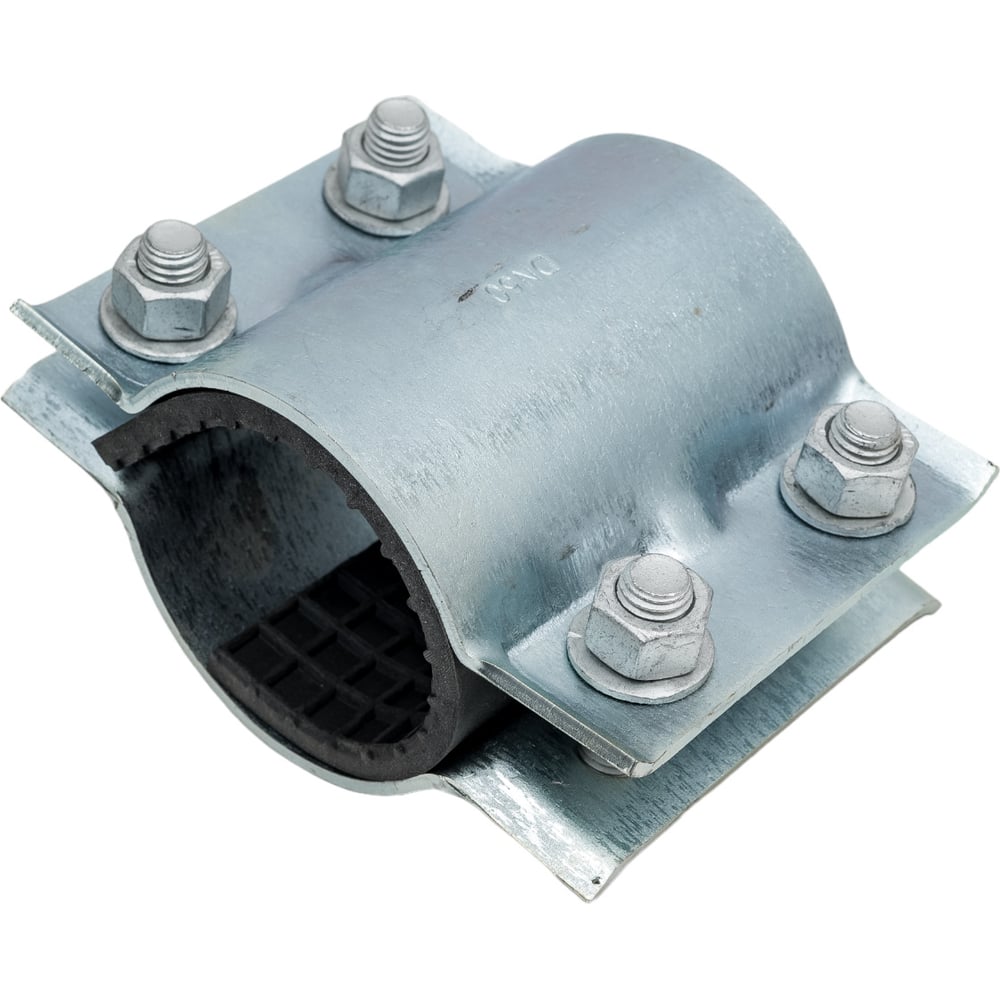 Ремонтный хомут АТКА оцинкованный, 2-составной, ду50, l=103 мм, 4 болта ...