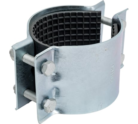 Ремонтный хомут АТКА оцинкованный, 2-составной, ду100, l=103 мм, 4 болта 1001010109