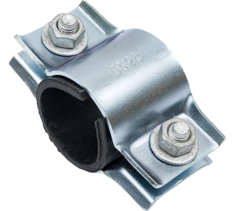 Ремонтный хомут АТКА оцинкованный, 2-составной, ду25 l=40мм, 2 болта 1001010103