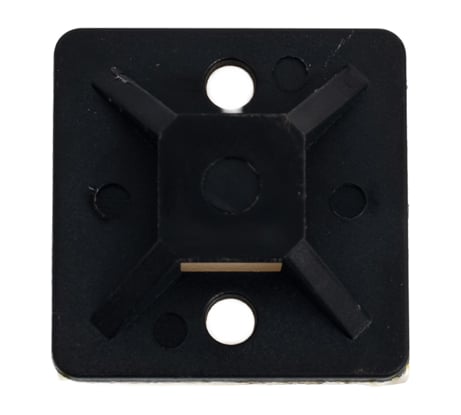 Самоклеящаяся площадка для крепления стяжек ExeGate STM2525B-100 25x25 мм, halogen free, -40C - +85C, черная, 100 шт. 293144