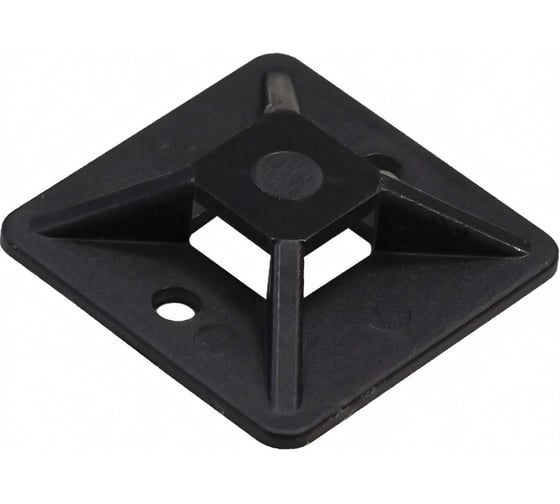 Самоклеящаяся площадка для крепления стяжек ExeGate STM3030B-100 30x30 мм, halogen free, -40C - +85C, черная, 100 шт. 293146 1