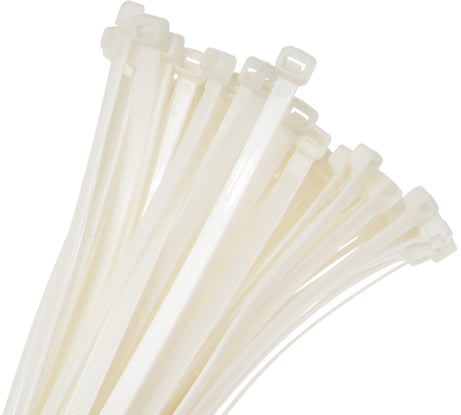Нейлоновая стяжка хомут ExeGate CV66-500x7.5W нейлон 6.6, 500x7.5 мм, неоткрывающаяся, halogen free, -40C - +85C, белая, 100 шт. 293139
