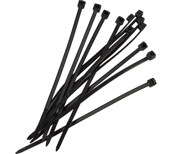 Нейлоновые хомуты Политех черные, 100x2.5 мм, упаковка 50 шт. 3201210