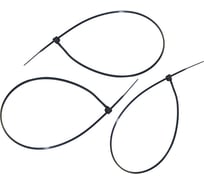 Нейлоновые хомуты Политех черные, 150x3.6 мм, упаковка 100 шт. 3201419