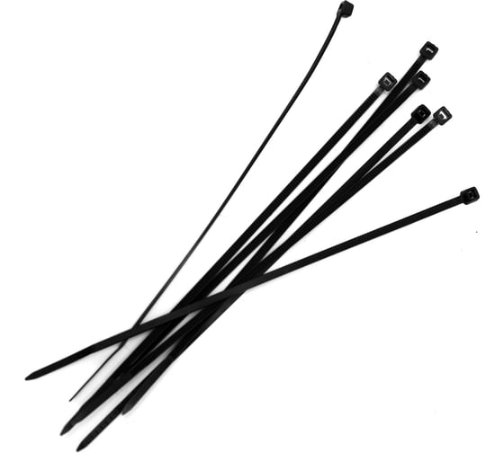 Нейлоновые хомуты Политех черные, 150x2.5 мм, упаковка 50 шт. 3201215