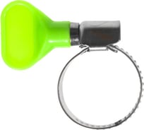 Червячные хомуты Политех накатные с пластиковым ключом, нерж. сталь, 10 шт. в упаковке, 16-25 мм 3204225