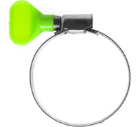 Червячные хомуты Политех накатные с пластиковым ключом, нерж. сталь, 10 шт. в упаковке, 32-50 мм 3204250