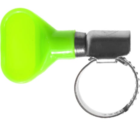 Червячные хомуты Политех накатные с пластиковым ключом, нерж. сталь, 10 шт. в упаковке, 10-16 мм 3204216