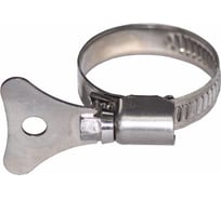Червячные хомуты Политех накатные с металлическим ключом, нерж. сталь, 2 шт. в упаковке, 12-22 мм 3205022 30827901