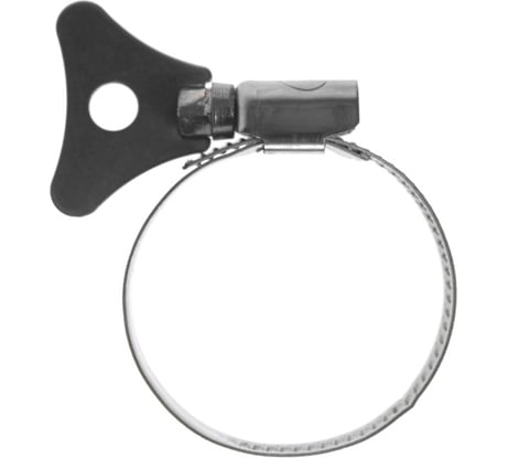 Червячные хомуты Политех накатные с металлическим ключом, нерж. сталь, 10 шт. в упаковке, 30-45 мм 3205145