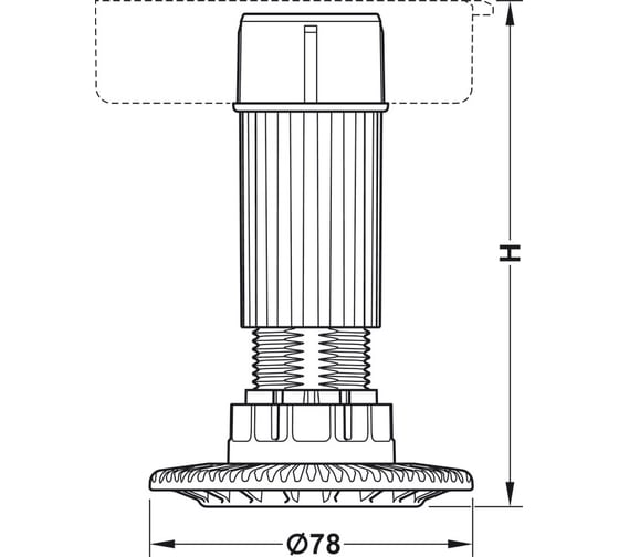 Регулируемая цокольная опора Hafele 100 мм AXILO, рег.90-120 мм, артикул 637.76.353, 10 шт. 637.76.01X