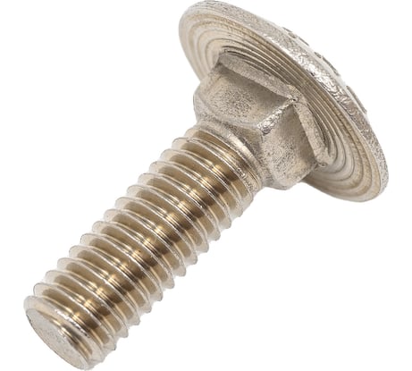 Болт с полукруглой головкой и квадратным подголовником DINFIX полная резьба, DIN 603 А2 M 6x20 мм, 10 шт. 00-0004070