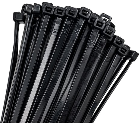 Кабельный хомут ITK хкн 3.6x250 мм, нейлон, черный, 100 шт. HKB-W36-L250