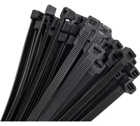 Нейлоновый хомут НЗЭТК 7.6х250 мм, черный 98012