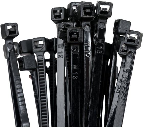 Нейлоновые стяжки HEADROCK черные, 3x100, 100 шт. 278-100-3100