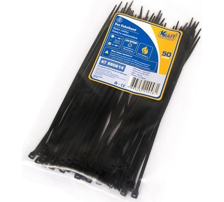 Нейлоновый хомут KRAFT черный 2,5х150 KT 880614