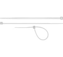 Хомуты-стяжки СИБИН ХС-Б белые, 7.5х240 мм, 100 шт, нейлоновые, 3786-75-240