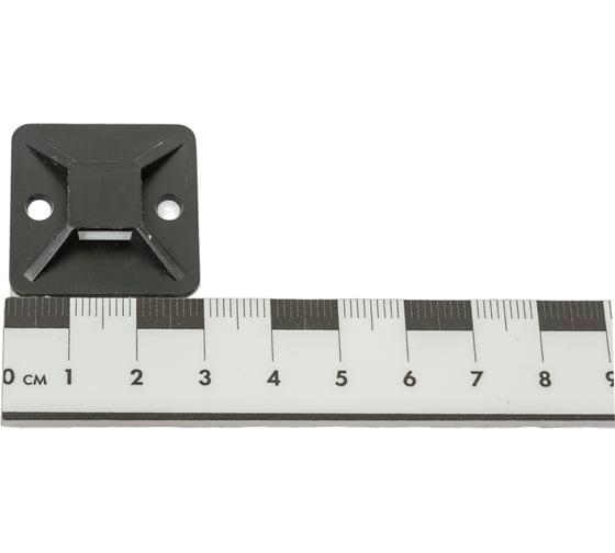 Самоклеящаяся площадка EKF 30х30 мм черная 100 шт. plc-30x30-b