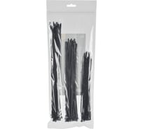 Набор хомутов IEK 3,6x200; 3,6x250; 3,6x300 мм, черные, 75 шт. UNH35-N04-075