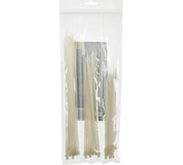 Набор хомутов IEK 3,6x200; 3,6x250; 3,6x300 мм, белые, 75 шт. UNH35-N03-075