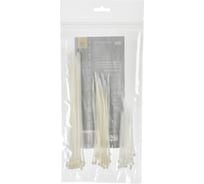 Набор хомутов IEK 2,5x100; 2,5x150; 2,5x200 мм, белые, 75 шт. UNH35-N01-075