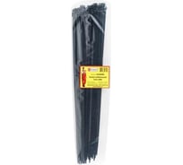 Кабельные хомуты Экопласт 4,8 х 400 мм, цвет черный, 100 шт 45400BL