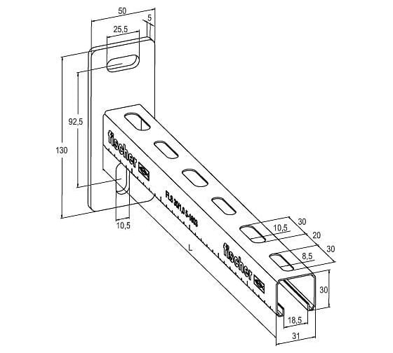 Консоль fischer ALK 30-450, 10 шт. 538742