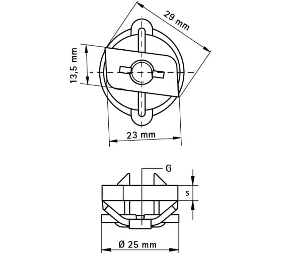 Монтажная гайка Walraven BIS RapidRail, M8, оцинкованная сталь 6513108