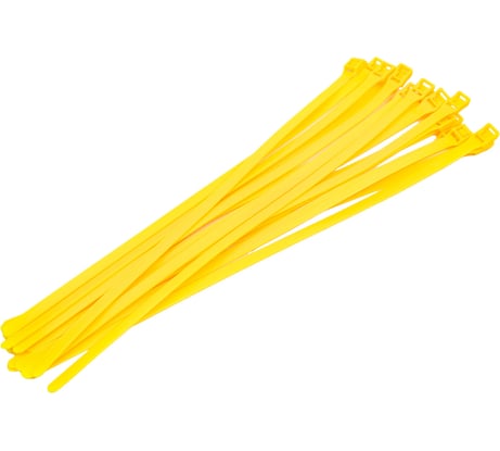 Кабельные стяжки с горизонтальным замком HLT КСГ 8.8х400 мм, желтые, 100 шт. 084-07-231