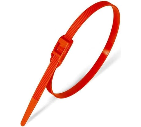 Кабельные стяжки с горизонтальным замком HLT КСГ 8.8х400 мм, красные, 100 шт. 084-07-230