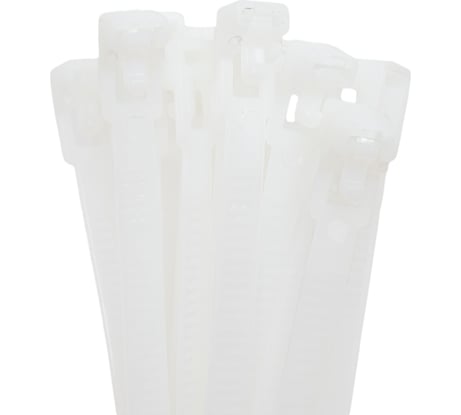 Кабельная стяжка HLT разъёмная, 7,5x200 мм, белая, 100 шт. 084-07-30