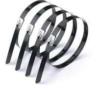 Хомут HLT нержавеющая сталь AISI 316 с полимерным покрытием, 7.9x400 мм, 100 шт. 084-01-518