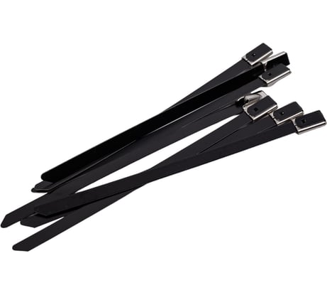 Хомут HLT нержавеющая сталь AISI 316 с полимерным покрытием, 4.6x100 мм, 100 шт. 084-01-501