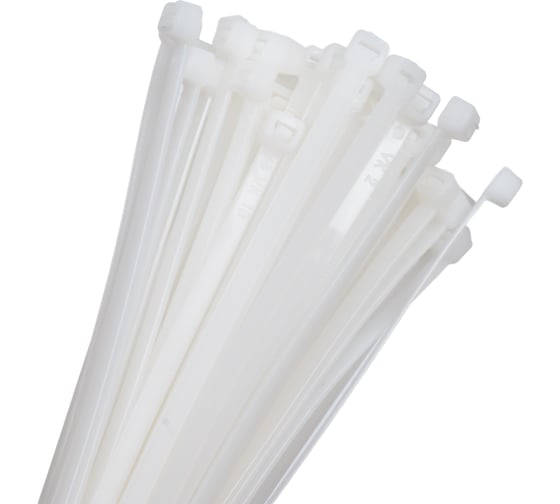 Морозостойкие хомуты HLT NCT 4.8х350 мм, белые, 100 шт. 084-01-218 1