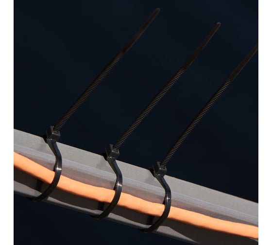 Нейлоновая кабельная стяжка PROCONNECT 150x2,5мм, черная 100 шт/уп 57-0151