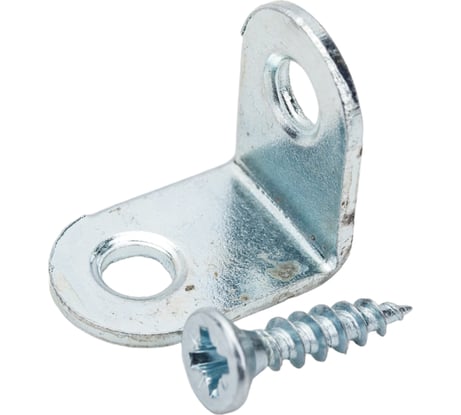 Мебельный уголок с шурупом Невский Крепеж оцинк. 16х16х12х1,5 мм 6 шт. 810078