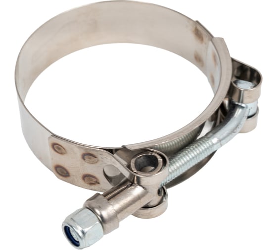 Усиленный хомут TITAN LOCK 54-62 мм, нержавеющая сталь AISI 304, лента+болт, 5 шт. TL54-62RCSS_5 1