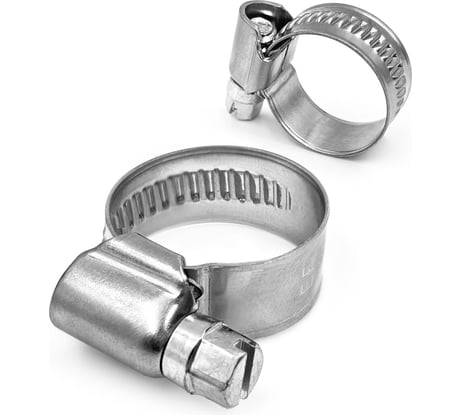 Нержавеющий червячный хомут KREPFIELD 20-32/12 мм, din 3017, А2, 6 шт. 3017ХОМУТ12ММ2032А2-6