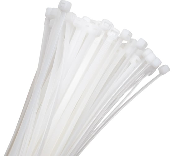 Пластиковые стяжки Cablexpert 400 мм х 4.8 мм, белые, 100 шт. NYT-400x4.8 1