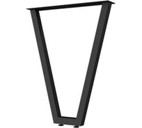 V-образная опора для стола MAKMART Лиссабон l.560, h.720, отделка черный бархат (матовый) OP.10.720.9005
