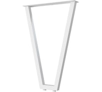 V-образная опора для стола MAKMART Лиссабон l.560, h.820, отделка белый бархат (матовый) OP.10.820.9016