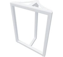 Опора для стола MAKMART Трио l.595, h.720,  отделка  белый бархат (матовый) OP.20.720.9016