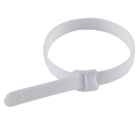 Многоразовый хомут на липучке REXANT 230х13 мм, белый 12 шт. 07-7211