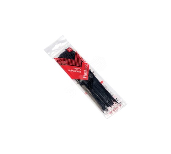 Хомут EKF P6.6 2.5 x 200 мм, стандартный, FlexLock PROxima SQplc-fl-ctsb-2.5x200-r
