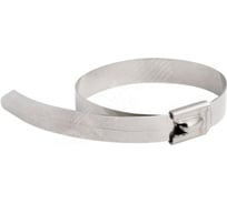 Хомут EKF AISI 304 из нержавеющей стали, 4.6x840 мм, FlexLock PROxima 100 шт. plc-fl-tss-304-4.6x840