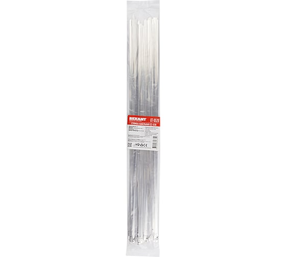Стальной хомут REXANT 4.6x520 50 шт 07-0528