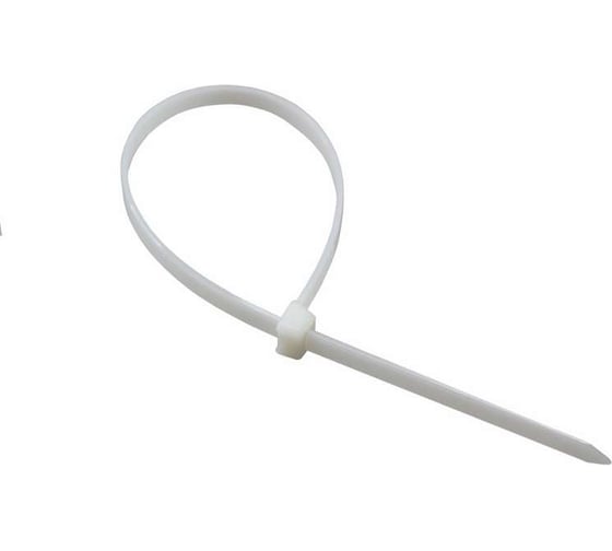 Нейлоновая кабельная стяжка REXANT 150x2,5мм, белая 100 шт/уп 07-0150 1