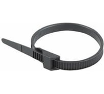 Усиленный хомут с двойным горизонтальным замком REXANT nylon 12 180x9 мм 100 шт черный 07-0189