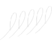 Нейлоновая кабельная стяжка REXANT 400x4,8мм, белая 25 шт/уп 07-0400-25